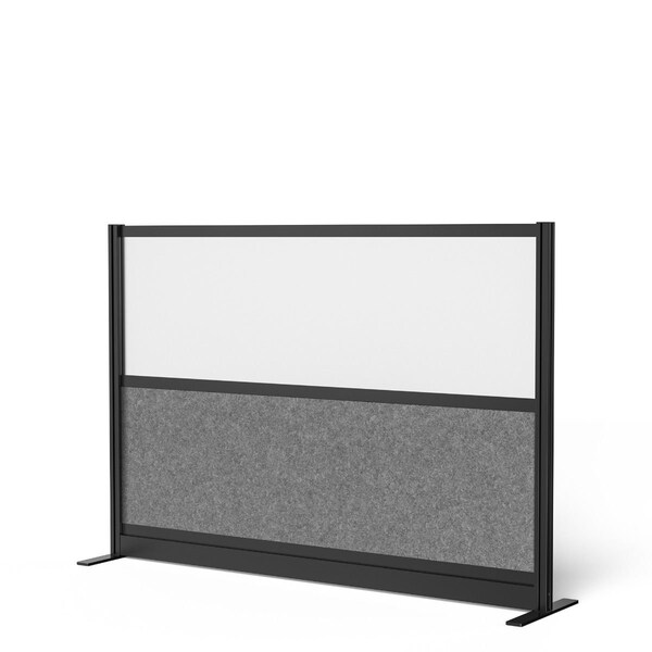 Expanse Modular Wall Room Divider System - Black Frame - 70" x 48" Wide Panel Starter Wall